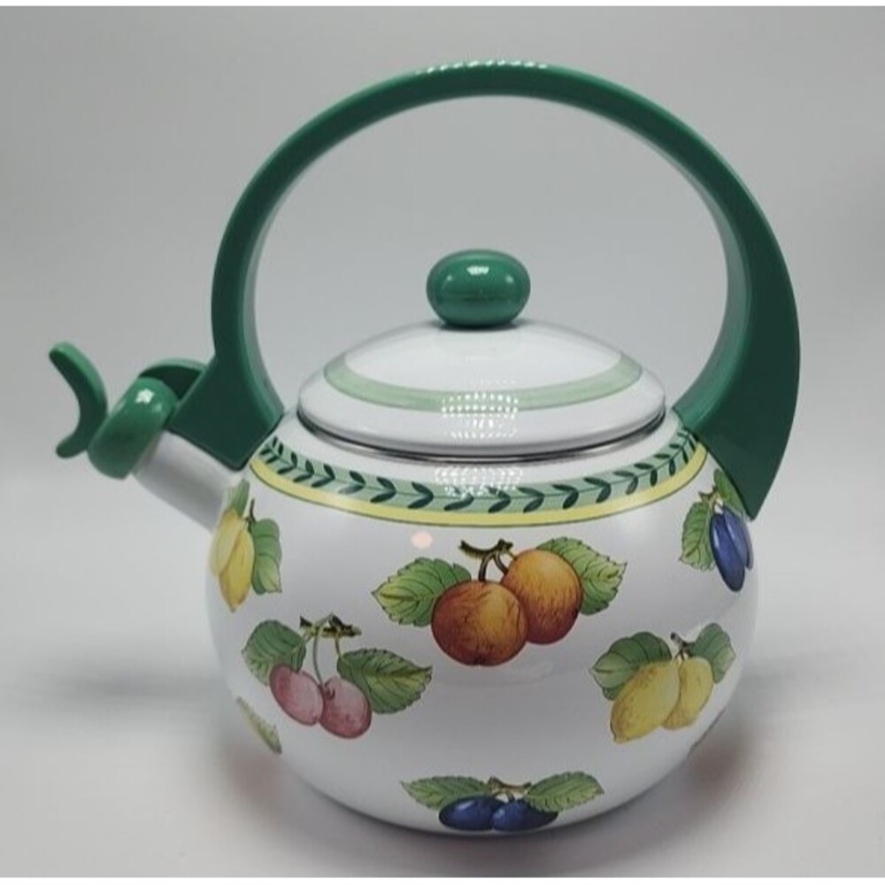 Villeroy & Boch French Garden Fleurence Enamel Hot Water Tea Pot & Lid READ!!!!